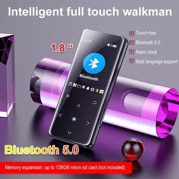 MP3-плеер Bluetooth 5.0 MP4-плеер HiFi Lossless Music Player Портативный аудиоплеер Walkman с FM/электронной книгой/диктофоном/Mp3 2025 Новый
