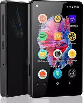 Mp3-плеер Bluetooth с Amazon Music 4,0-дюймовый полный сенсорный экран, металл