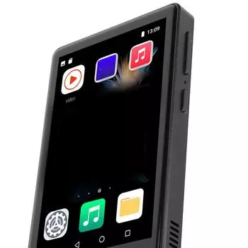 MP3-плеер HiFi HD с шумоподавлением, 4,0-дюймовым сенсорным экраном, Bluetooth 5.0, WiFi, музыкальным плеером 32+32GB чёрный