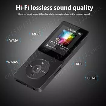 MP3-плеер с экраном 1,8 дюйма, Hi-Fi-плеер без потерь, совместимый с Bluetooth, музыкальный стереоплеер 5.4 Type-C, встроенный динамик для детей белый