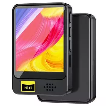 MP3-плеер с Bluetooth 5.2, MP3-плеер с сенсорным экраном, цифровой аудиоплеер с динамиком высокой четкости, FM-радио, электронная книга 16G