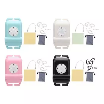 MP3-плеер с защитой от воды IPX8 и наушниками, воспроизведение музыки в формате MP3, WMA, музыкальный плеер для плавания White 4GB