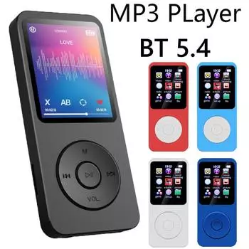 MP3-плеер Встроенный динамик HiFi Lossless Music Player Bluetooth 5.4 Динамик Student Walkman Поддержка FM-радио Запись электронных книг белый