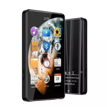 MP3-плеер X20, полноэкранный MP4-плеер Bluetooth-версия Walkman, портативный музыкальный плеер One size чёрный