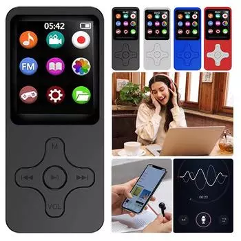 - MP3-плееры с цветным экраном 1,8 дюйма, совместимые с Bluetooth5.0, с картой памяти на 32 ГБ Wirh 32GB TF Card красный