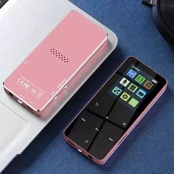 MP4-плеер 2,0-дюймовый металлический сенсорный MP3 MP4 музыкальный плеер Bluetooth 5.0 поддержка карт встроенный динамик FM-радио будильник электронная книга