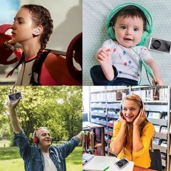 MP4-плеер с Bluetooth 5.0 и WiFi, сенсорный экран, 5,0-дюймовый IPS HD-экран, 2200 мАч, портативный фиолетовый