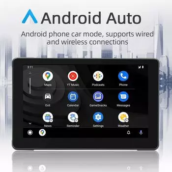 MP5-плеер для мотоцикла с двумя Bluetooth-портами, встроенная водонепроницаемая камера IP65 с 7-дюймовым IPS-дисплеем чёрный