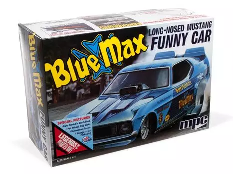 MPC Blue Max Long Nose Mustang Funny Car Plastic Model MPC930 1/25