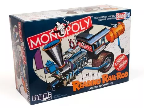 MPC Leading Rail Rod Custom Locomotive Monopoly Plastic Model MPC945 Molding Color 1/25