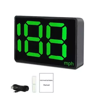 Mph / /h Автомобильный Hud Up Display Gps Hud Цифровой спидометр Большой Шрифт Спидометр Для Автомобиля Грузовика Универсальная Автозапчасть U8n0