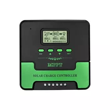 MPPT контроллер заряда солнечной батареи 12 В 24 В автоматический WiFi регулятор солнечной панели 60 А 50 А 40 А 30 А 20 А 10 А контроллер с ЖК-дисплеем Dual USB 10A Wifi MPPT&12V 24V Auto