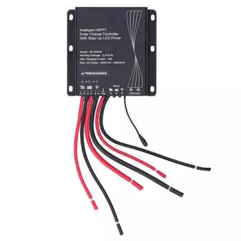 MPPT контроллер заряда солнечной батареи 20A 40W 80W IP67 водонепроницаемый регулятор батареи солнечной панели со светодиодом Step