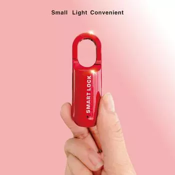 MQ-1017 Умный навесной замок с отпечатками пальцев Водонепроницаемый биометрический замок Портативный замок без ключа красный