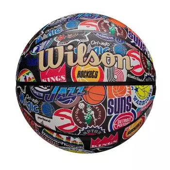 Мяч баскетбольный Wilson NBA ALL TEAM RETRO WZ4028501XB7 Размер для использования в помещении/на улице 7/Приблизительный диаметр. 24.5см
