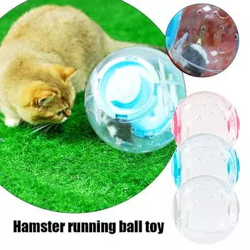 Мяч для бега хомяка прозрачный маленький питомец мышь бег трусцой упражнения вентиляция крыса мяч Pet Suppl J2F3 blue-1pcs
