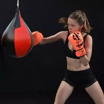 Мяч для бокса из искусственной кожи, спидбол для бокса в спортзале, груша, боксерский мешок, тяжелая груша, подвесной вертлюг, тренировка, спидбол