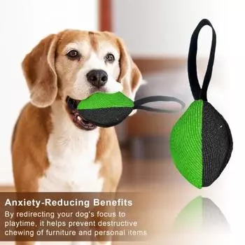 Мяч для буксира для собак, подушка с жестким укусом, оборудование для дрессировки собак, интерактивная жевательная игрушка для агрессивных синий