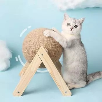 Мяч для царапанья кошек, игрушка для котенка, веревка из сизаля, шариковая доска, шлифовальные лапы, игрушки, когтеточка для кошек, износостойкая мебель для домашних животных, принадлежности для мебели