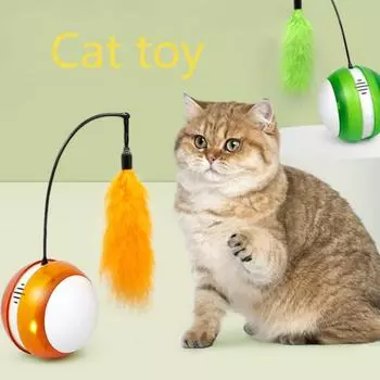 Мяч для домашних животных, электрические игрушки для кошек, мягкие катящиеся шарики, перья, палочки для кошек, игрушки для кошек, игрушки для кошек, игрушки для кошек, товары фиолетовый