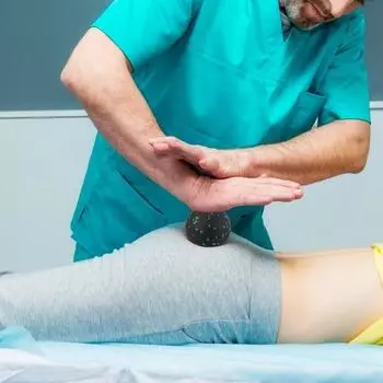 Мяч для фасции, мяч для фитнеса с высокой плотностью, оборудование для фитнеса для мужчин и женщин (синий)