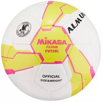 Мяч для футзала MIKASA 3, сшитый вручную, сертифицированный мяч, рекомендуемое внутреннее давление Нет. Желтый/Розовый FS350B-YP 0,41-0,61 кгс/см2