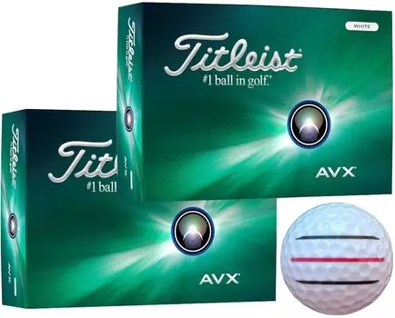 Мяч для гольфа AVX 2024 года с 3 линиями [Hapiraki_Golf Line] (Белый_2 Дюжина) белый