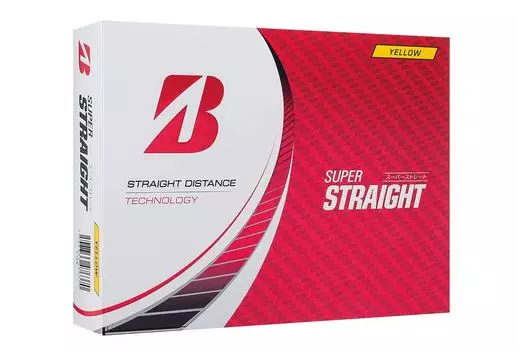 Мяч для гольфа BRIDGESTONE SUPER STRAIGHT 2023 Модель 12 Мячи Желтый