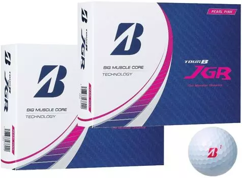 Мяч для гольфа Bridgestone TOUR B JGR 2023 модель 2 дюжины с бонусом (Жемчужно-розовый_2 дюжины) розовый