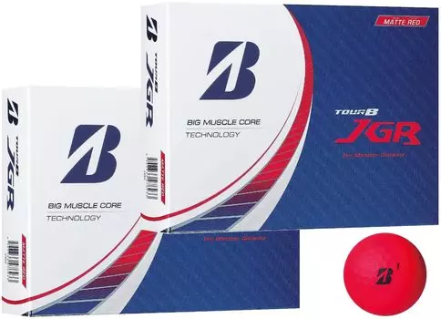 Мяч для гольфа Bridgestone TOUR B JGR 2023 модель 2 дюжины с бонусом (Матовый красный_2 дюжины) красный