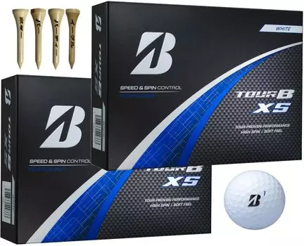 Мяч для гольфа Bridgestone TOUR BX XS 2024 Модель 2 Дюжина с Бонусом (XS_White_2 Дюжина) белый