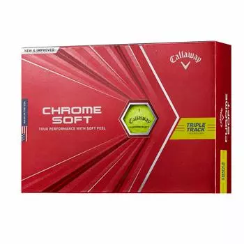 Мяч для гольфа Callaway CHROME SOFT YLW 2020 Triple Track 1 дюжина 4 предмета желтый (12 шт.)