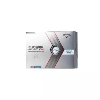 Мяч для гольфа Callaway CHROME SOFT X LS 2022 1 дюжина (12 шт.) 4-х компонентная конструкция Triple Track белого цвета