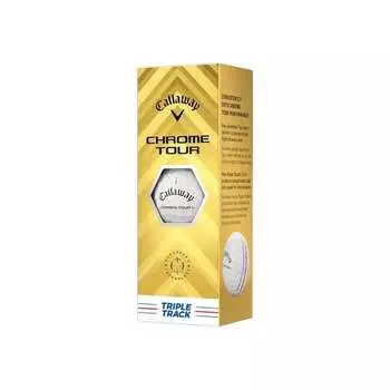 Мяч для гольфа CALLAWAY CHROME TOUR Triple Track Ball, белый, 3 предмета, BL CG CHRM TOUR 24 TRPLTRK 3B PK