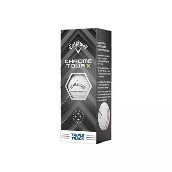 Мяч для гольфа CALLAWAY CHROME TOUR X Triple Track Ball, белый, 3 предмета, BL CG CHRM TOUR X 24 TRPLTRK 3B PK белый