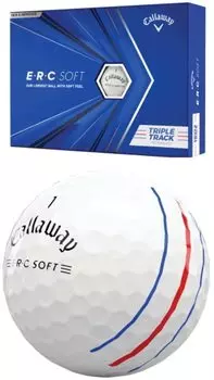 Мяч для гольфа Callaway ERC SOFT Triple Track 1 дюжина 2021 года, спецификация США, белый (12 Шариков) [Продукт]
