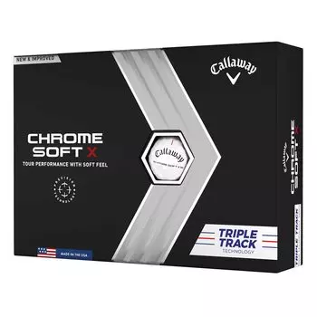 Мяч для гольфа Callaway Golf 2022 Chrome Soft X Triple Track, белый