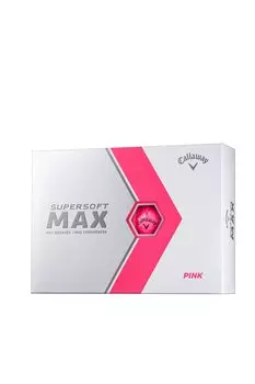 Мяч для гольфа Callaway SUPERSOFT MAX 23 PNK 1 дюжина, 2-х элементная конструкция, розовый (12 шт.)