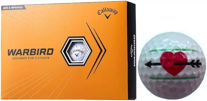 Мяч для гольфа Callaway WARBIRD 23 года, модель 1 [линия Hapiraki_Golf] (Белая дюжина_сердце)