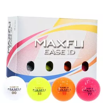 Мяч для гольфа DUNLOP MAXFLI EASE ID2 1DZ Супермягкий Тип расстояния Фокус на расстоянии Сделано в Японии СДЕЛАНО В ЯПОНИИ (12 мячей) [Многоцветный]