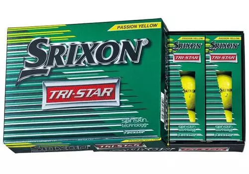Мяч для гольфа DUNLOP Мяч для гольфа SRIXON 2017 года Модель 1 дюжина Premium Passion Желтый TRI-STAR (12 шт.)