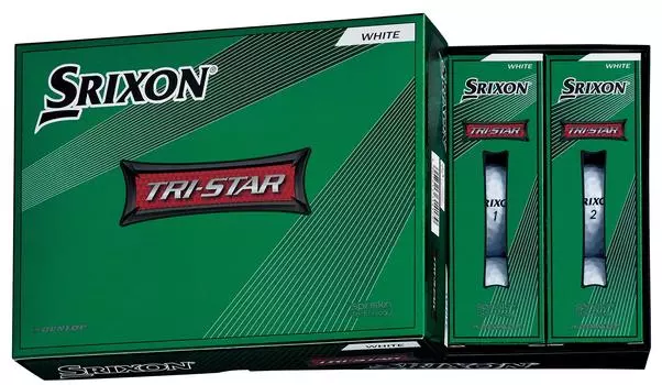 Мяч для гольфа DUNLOP SRIXON 2022 Модель 1 дюжина Белый TRI-STAR (12 шт.)