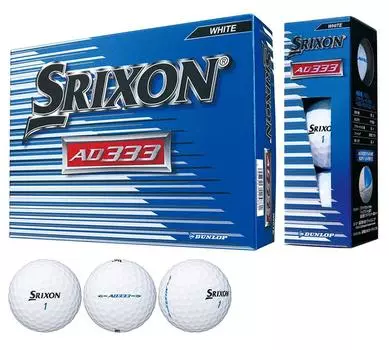 Мяч для гольфа DUNLOP SRIXON AD333 2018 Модель 1 дюжина Белый (12 шт.)