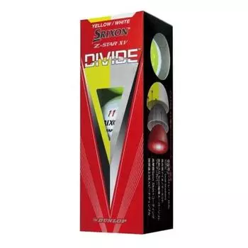 Мяч для гольфа DUNLOP SRIXON SRIXON Z-STAR XV DIVIDE Sleeve (3 куска) (Белый x Желтый/FF/Мужской)