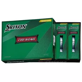 Мяч для гольфа DUNLOP SRIXON TRI-STAR 2022 Модель 1 дюжина (12 шт.) Премиум Белый