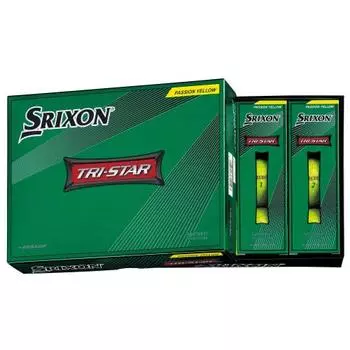 Мяч для гольфа DUNLOP SRIXON TRI-STAR 2022 Модель 1 дюжина (12 шт.) Страсть Желтая