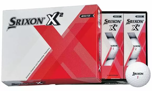 Мяч для гольфа DUNLOP SRIXON X2 1 дюжина Белый (12 шт.)