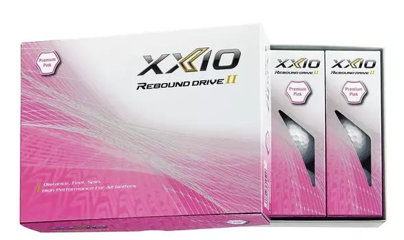 Мяч для гольфа Dunlop XXIO REBOUND DRIVE2 2023 года, модель 1 дюжина, розовый премиум-класса (12 шт.)
