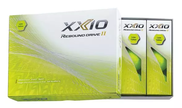 Мяч для гольфа Dunlop XXIO REBOUND DRIVE2 2023 Модель 1 дюжина Лаймово-желтый (12 шт.)