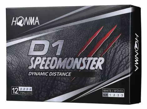 Мяч для гольфа Honma D1 SPEED MONSTER Speed Monster 1 дюжина 12 мячей BT2003 Honma HONMA белый